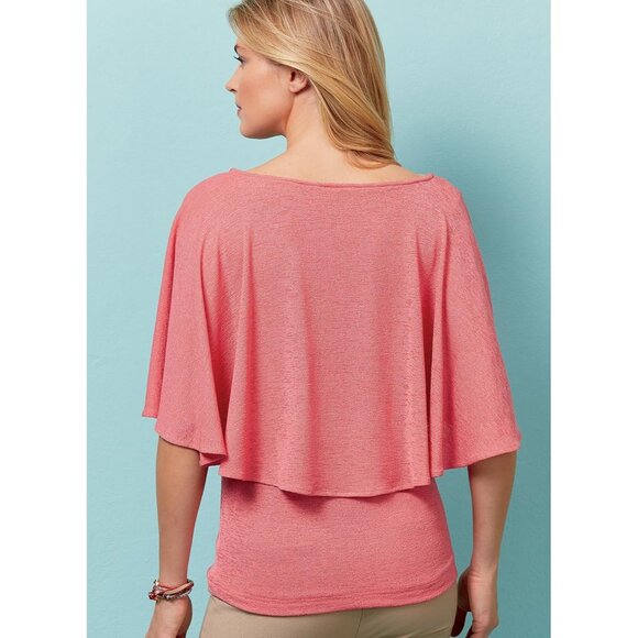 Butterick Sewing Pattern B6560 Cold Shoulder Ruffled Sleeve Misses Top Sz 6-14 - Picture 4 of 7